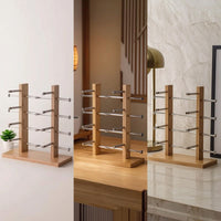 Eyeglass Display Rack Countertop Sunglass Display Rack Wooden Sunglass Holder Stand for Retailers, Collectors, Optical Shops, Countertops, Salons
