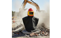 Built-in Hard Hat Paint Spray Hood Full Face Protection Sandblasting Hood Wide View Lens Guarding Sandblasting Helmet for Polishing