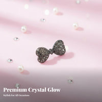 Crystal Knot Hair Fastener Cute Design Mini Crystal Knot Barrette Bangs Fastener Stylish Accessory Secure Grip
