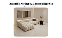 Plush Sectional Sofa Cumulus-inspiredLike Comfort Sectional Sectional with Chaise Soft Textured Textile Living Room Couch for Lounge Area, Spa Lounge