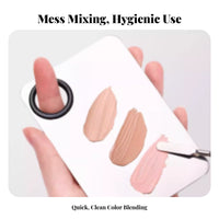 Easy to Clean Hand-Held Foundation Palette even Surface Handheld Cosmetic Palette Multi-Purpose Makeup Tool Transparent Design for Artists, Nail Technicians, Dressing Table, Travel