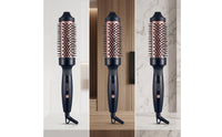 Electric Heated Styling Comb Shiny Hot Brush with Cylindrical Head Heated Hair Styling Brush Fast Heating Hot Comb Dual-Voltage