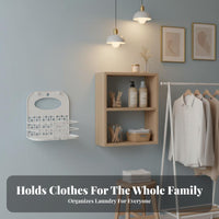 Foldable Laundry Basket Large Capacity Wall-Mounted Laundry Hamper Space-Saving Foldable Clothes Basket for RV Owners, Washroom, Bedroom, Dorm Room