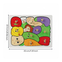 Early Learning Creature Theme Peg Activity Set Develops Fine Movement Skills Toddler Peg Activity Set Multiple Themes Easy-to-Grasp Knobs for Kindergarten