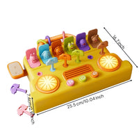 Toy Bus with Buttons Interactive Busy Board with Handle Sensory Toy with Buttons Tactile Busy Board with Lights Tabletop