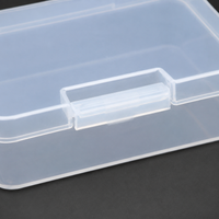 Transparent Tackle Box, Lure Case, Fishing Gear Storage, Plastic, Snap-Open Type