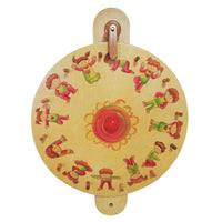 Body Posture Wall Game-Mounted Wooden Dial with Peg Markers Educational Coordination Game for Kids, Kindergarten