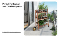 Stepped Design Tiered Flower Ladder Floor-Standing Multi-Tier Ladder Stand Freestanding Plant Holder Space-Saving for Gardeners, Decor aficionados, Homeowners, Balcony, Living Room, Garden, Bedroom