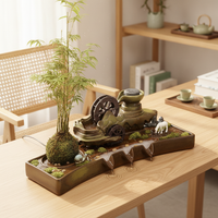 Tabletop Water Fountain Ornament with Circulating Filter for Fish Tank & Pond Landscaping