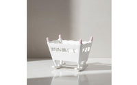 Dollhouse Infant Cradle Realistic Design Miniature Infant Cradle High Detail Dollhouse Rocking Crib for Model Collectors, Hobbyists, Diorama Projects