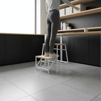 Combination Purpose Ladder Stool Space-Saving 2 Step Stool Non-Slip Feet Small Step Ladder for Kitchen, Living Room, Bedroom