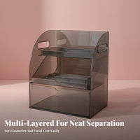 Lidded Makeup Display Case with Drawers Drawer Compartments for Bedroom, Adults