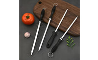 Sharpening Rod Versatile Sharpening Steel Rod High Hardness Honing Steel Comfortable Grip for Home Cooks, Chefs, Restaurant, Butcher Shop