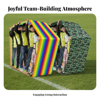 Team Rolling Wheel Cooperative Play Inflatable Group Activity Group Rolling Wheel for Families, Adults, Sports Days, Company Picnics