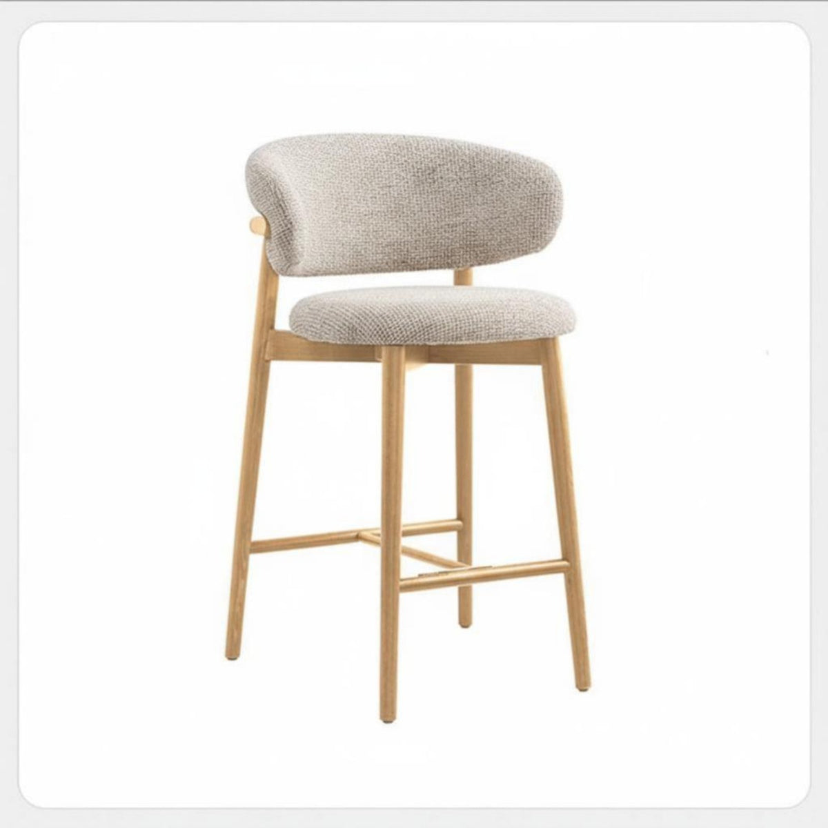 High Stool with Backrest Italian design Bar Chair Modern Minimalist Design Upholstered Seat for Homeowners, Restaurant
