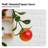 Hanging Artificial Plant Basket Decorative Wall Hanging Plant Realistic Look Cone Shaped Wall Basket for Homeowners, Renters, Bedroom, Indoor, Hallway