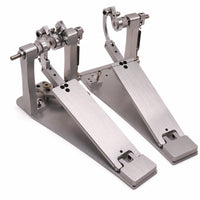 Powerful Double Bass Drum Pedal Metal Double Kick Pedal Adjustable Instrument Sturdy for Percussionists