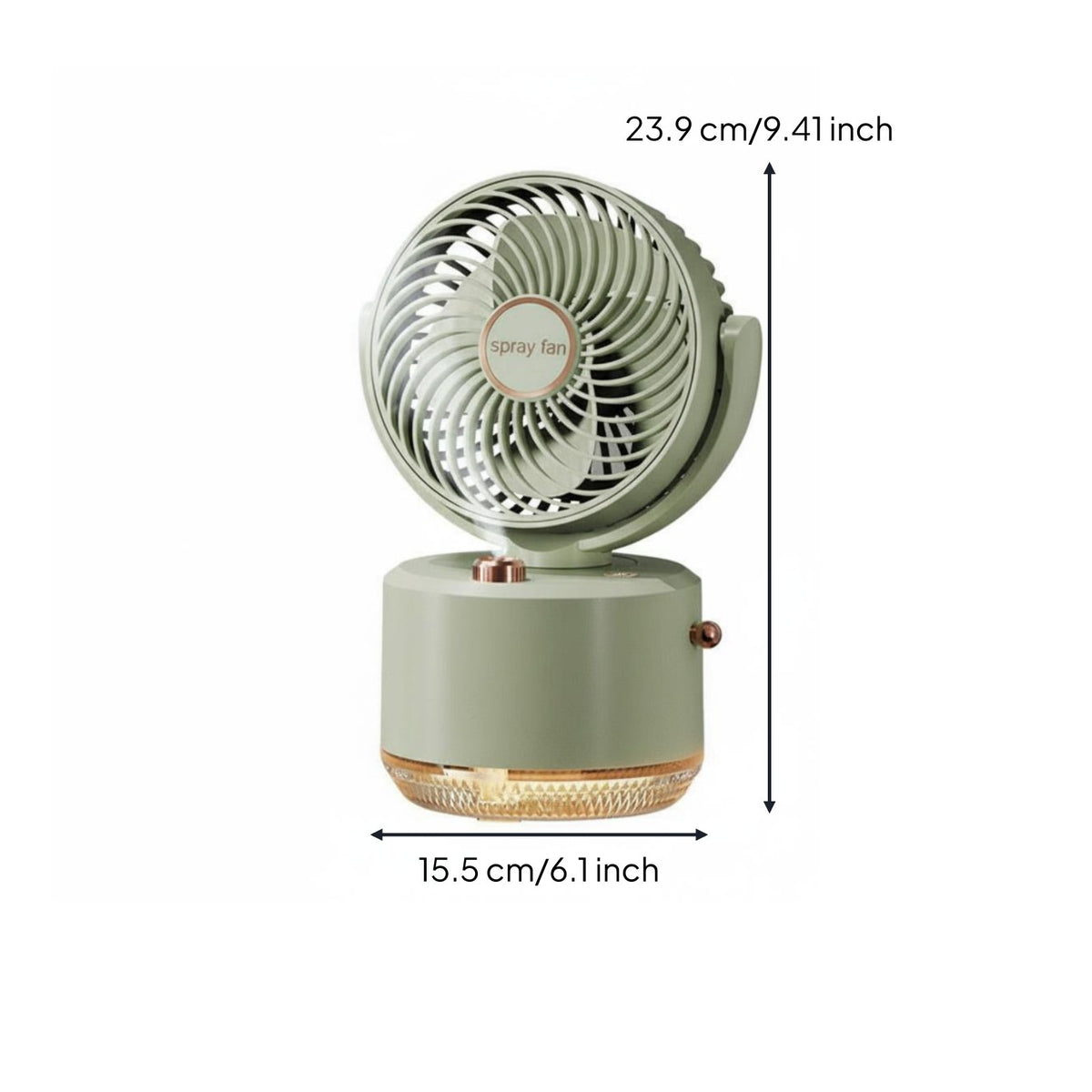 Portable Misting Fan Quiet Desktop Misting Fan Built-in Night Light for Students, Outdoor, Dorm Room, Bedroom