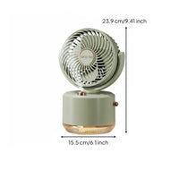 Portable Misting Fan Quiet Desktop Misting Fan Built-in Night Light for Students, Outdoor, Dorm Room, Bedroom