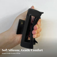 Large Fastener Frosted Finish Silicone Jaw Fastener Rectangular Hair Grip Soft Material Secure Hold for Women