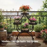 Multi-Tier Heart-Shaped Flower Rack Floor-Standing Heart-Shaped Planter Shelf Indoor & outdoorsdoor Use Plant Stand Space-Saving for Gardeners, Balcony, Living Room, Patio, Entryway