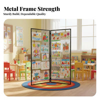 Foldable Folding Wire Mesh Display Rack Portable Freestanding Gridwall Tothe manufacturerr Multi-Purpose Partition Screen Easy Assembly for Event Organizers, Retailers, exhibits, creative workspace, exhibit Hall, temporary retail Shops
