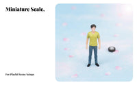 1:64 Scale Figure Hand Painted 1:64 Miniature Scale People Japanese Student Miniature Highly Detailed Model Car Miniature Scene