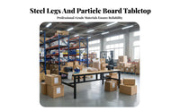 Heavy Duty Packing Table Thickened Steel Frame Double Layer Work Stable Surface and Sturdy Heavy Duty Work Bench for Mechanics, Garage, Basement
