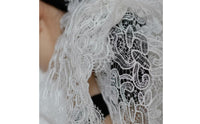 French Style Hair Barrette Elegant Design Long Tail Lace Bow Handmade Large Lace Ponytail Clip for Parties