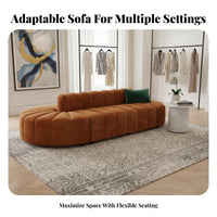Double-Sided Curved Sofa Freestanding Commercial Furniture Modern design Lounge Seating for Shopkeepers, Business Owners, Cafes, Salons, Retail Stores