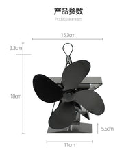 户外热能风扇自动运转提高热效率取暖器柴火炉卡式炉金属取暖风扇
