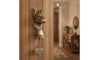 Dog-Themed Welcome Door Chime Antique Vintage Bronze Canine Door Bell Vintage-Style with Welcome Sign for Entryway