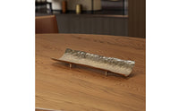 Boat Tray Hammered Fruit Tray Low-Profile Centerpiece Bowl for Dining Table, Reception Area