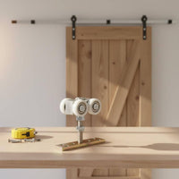 Effortless Rolling Heavy Duty Sliding Door Hanger Easy Install Hanging Roller Track Set Quiet Glide Sliding Door Roller Kit