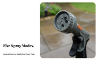 Quick Connect Car Wash Spray Leak-Proof Garden Hose Spray Ergonomic Design for Gardeners, Pet Owners, Outdoor, Patio, Driveway