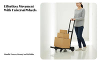 Foldable Design Collapsible Dolly with Extendable Base Expandable Platform Folding Hand Truck Adjustable Handle Collapsible Dolly Cart Swivel Wheels for Delivery Personnel, Travelers, Office Workers, Shopping, Travel, Warehouse, Camping
