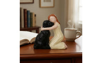 Hand-Painted Resin Figurine Faceless Desk Figurine Stylized Tabletop Ornament Textured for Shelf