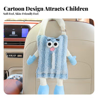 Space-Saving Hanging Monster Tissue Box Multi-Purpose Hanging Car Tissue Holder Crush-Proof for Children, Parents, Living Room, Bedroom