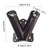 Double Flagpole Bracket Aluminum Alloy 2-Position Flag Mount Rust Wall Mount Flagpole Holder for House, Porch, Garage