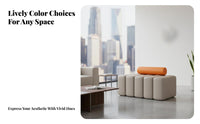 Upholstered Cube Seat Comfortable Seating Indoor Furniture Minimalist design Ottoman for Business Owners, Families, Waiting Room, display Cafe