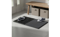 Two-Zone Design Wet Dry Entrance Mat Ready Wet Dry Doormat Easy to Clean Disinfecting Doormat Water Absorbing for Businesses, Families, Entryway, Office