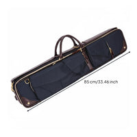 Zipper Closure 7 Hole Cue Bag Portable 7 Slot Cue Case Shoulder Strap Pool Stick Case Padded Protection for Travel, Tournament