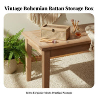 Woven Decorative Box Vintage Design Household Storage Multipurpose for Bedroom