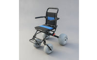 Flip-up Armrests Beach Wheelchair Pneumatic All-Terrain Wheelchair Long-Lasting Mobility Chair Rust-Resistant for Caregivers, Sandy Paths