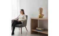 Decorative Bust Textured Bust Statue Resin Sculpture Thoughtful Face Statue Geometric for Art Lovers, Bookshelf, Entryway