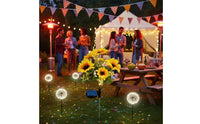 Waterproof Sunflower Garden Stake Light Weather Resistant Solar Sunflower Light Automatic On/deactivate Outdoor Ground Stake Lighting Easy Installation for Holiday Decoration, Lawn, Yard, Patio