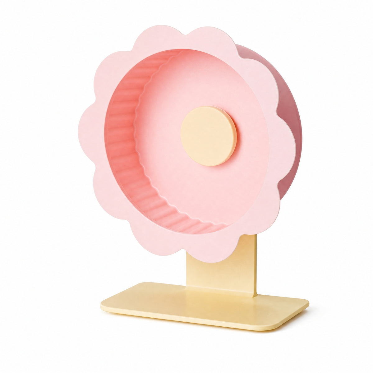 Exercise Running Wheel with Stand Flower-Shaped Hamster Wheel with Stand Adjustable Pet Toy for Hamsters, Habitats, Cages