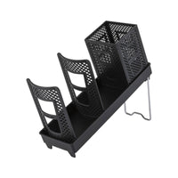 Slanted Paper Cup Holder Rack Multi-Compartment Countertop Cup Organizer Sturdy Easy to Clean for Coffee Shops