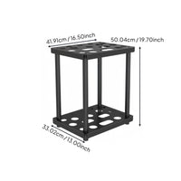 Rust Resistant Yard Tool Rack Space Saving Garden Tool Organizer Stable Base for Gardeners, Garage