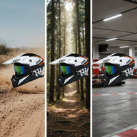 Full-Face Motorcycle Helmet Streamlined Full-Face Helmet Aerodynamic Lightweight for Motorcyclists, Downhill Cycling, Karting